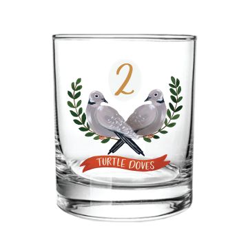 Two Turtle Doves Short Juice Glass